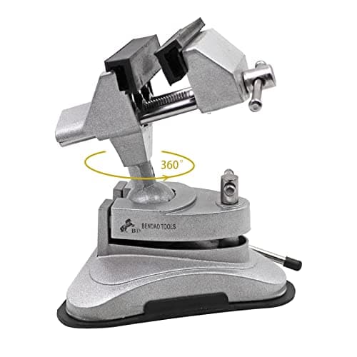 Image of MUALROUS Table Clamp Vise Portable with 360°Swiveling Head and Powerful Suction Multi-Angle Pivoting Small Vice for DIY Repairs, Modelling, Painting and Crafting