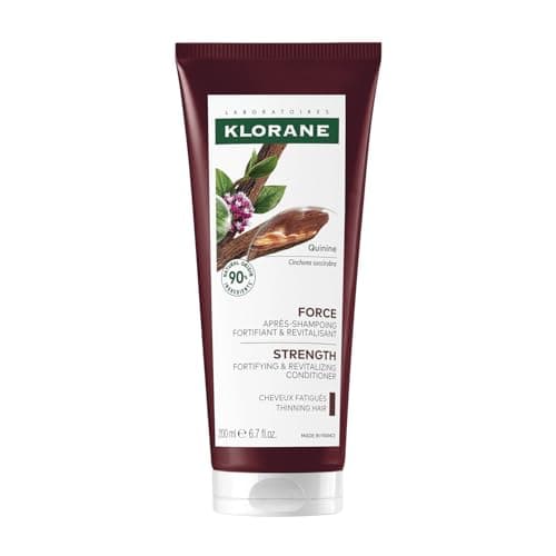 Image of Klorane Strengthening Quinine and Organic Edelweiss Conditioner – Tired Hair, Anti-Hair Loss – Biodegradable** Vegan* Formula – 1x 200ml Bottle