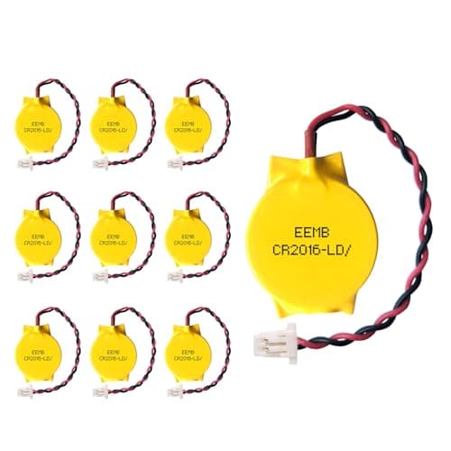 Image of EEMB 10 Pack 3V CR2016 CMOS Battery with Wire Leads and SHR Connector Computer Replacement Battery for IBM Lenovo ThinkPad X1 Carbon 2nd 3rd 4th 5th 6th