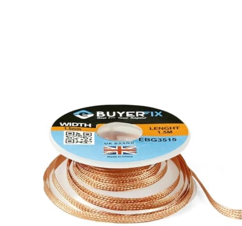 Image of Desolder Desoldering Braid Wick Wire 2.0mm Fluxed Copper Mop High-Efficiency Solder Removal Tool for PCB Circuit Board, Electronics Repair Rework, DIY & Professional Technician Use