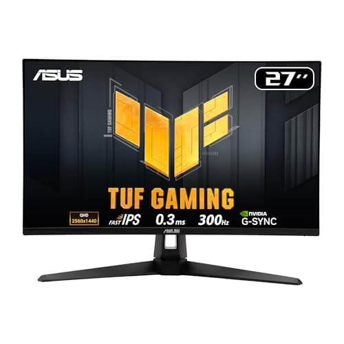 Image of ASUS TUF Gaming Series 5 - VG27AQM5A Gaming Monitor – 27-inch, QHD(2560x1440), 300Hz, Fast IPS, ELMB Sync, 0.3ms (GTG), Stereo speaker, 95 percent DCI-P3, DisplayWidget Center