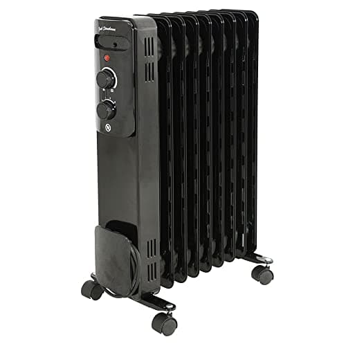 Image of Jack Stonehouse 2000W/2KW Oil Filled Radiator Free Standing - Black Oil Filled Heater With 3 Power Settings - 9 Fin Portable Electric Heaters For Home Low Energy Silent - Plug In Radiator - 7kg