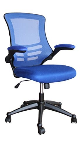 Image of Eliza Tinsley Furniture Luna Mesh Chair with Folding Arms - Blue
