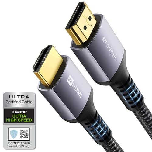 Image of Stouchi HDMI Cable 2m(6Ft) 10K 8K Ultra High Speed HDMI® Cable 10K 8K@60HZ 4K@144/120Hz RTX 3080 eARC HDR10 4:4:4 HDCP 2.2&2.3 Dolby Compatible with Roku TV/PS5/Xbox Series X/Samsung/Sony/LG