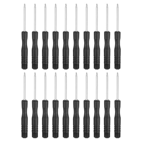 Image of sourcing map 20pcs PH00 Mini Phillips Screwdriver #00 3.1" Length Screwdrivers 1.8" Carbon Steel with Ergonomic Handle for DIY Repairing, Black