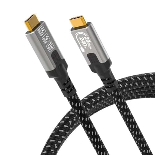 Image of CABLAPTOP 2m usb c cable,USB C 3.2 Gen 2x2 Cable, 20Gbps USBC Data Cable, 8K@30Hz, 4K@60Hz/144Hz USB C Monitor Video Output, 240W PD Fast Charging Type C for, MacBook Pro, Dell XPS, SSD, Hub