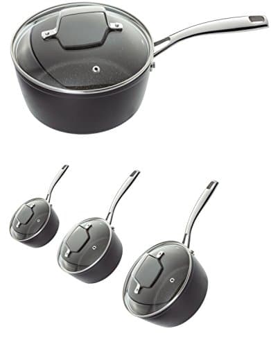 Image of Stellar Rocktanium Non Stick Saucepan with Glass Lid (16cm)