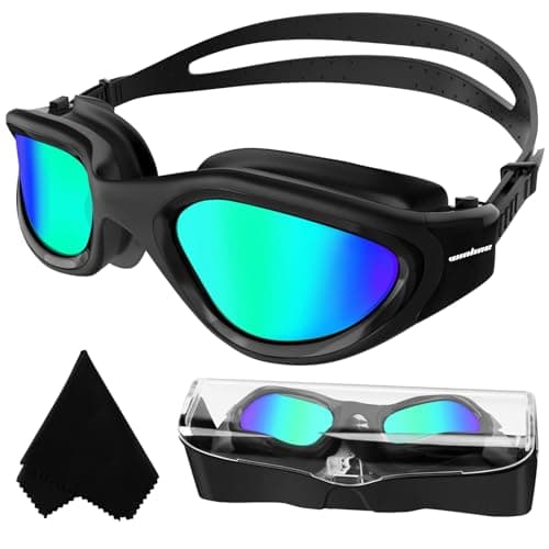 Image of Adult Swimming Goggles,Polarized Open Water Goggles Swimming Anti Fog UV Protection No Leakage Clear Vision Easy to Adjust for Adults Men Women Teenagers