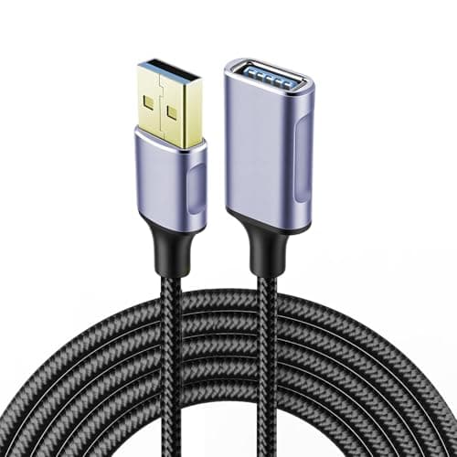 Image of Vryth Long 3.0 Cable 5M USB Extension, Type A Male to Female Extender Supports 5Gbps High Speed Data Transfer Compatible with Printer,Keyboard,Mouse,Scanner,Gamepad, Keyboard,Flash Drive,Hard Drive