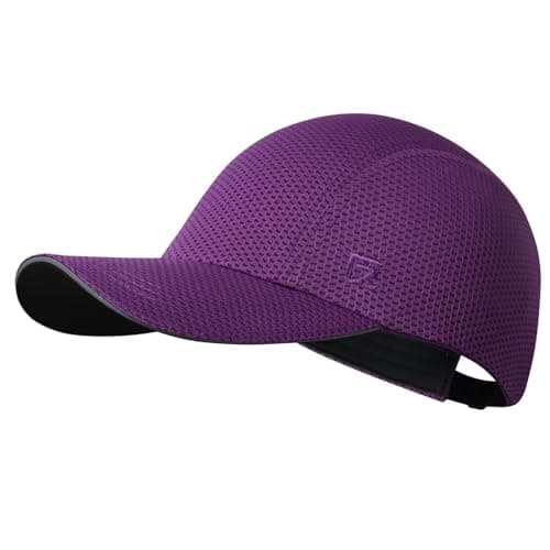 Image of GADIEMKENSD Women's Race Day Running Hat Performance Mesh Baseball Cap - Excellent Ventilation, Lightweight, Reflective Safety Ponytail Hats for Exercise Golf Hiking Beach Workout Gym Dark Purple