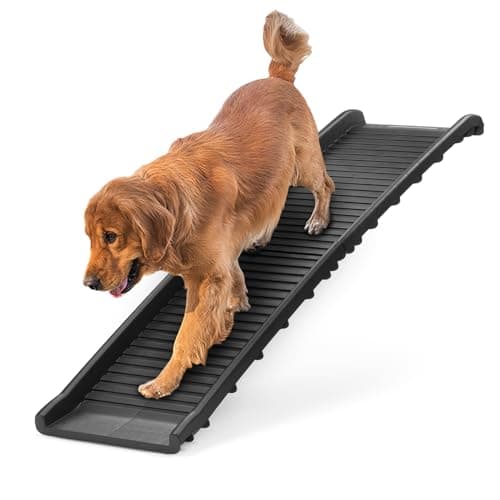 Image of KCT Folding Dog Ramp Portable Pet Car Boot Steps - Non Slip Travel Foldable Lightweight 152cm Access Ladder for Cars Vans Trucks and SUVs