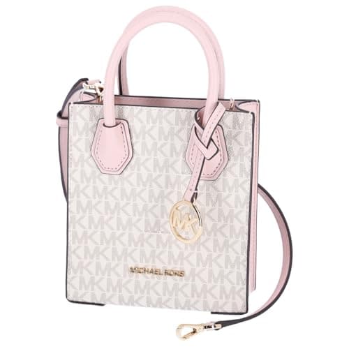 Image of Michael Kors Mercer Extra-Small Pebbled Leather Crossbody Bag (PWD BLSH MLT)