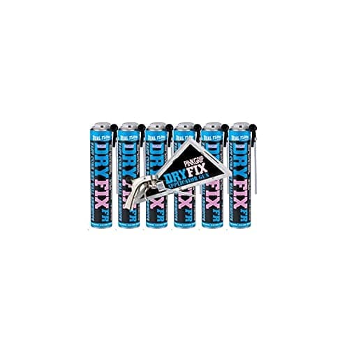 Image of 6 x Everbuild Pinkgrip Dry Fix Drywall Adhesive and Applicator Gun Dryfix