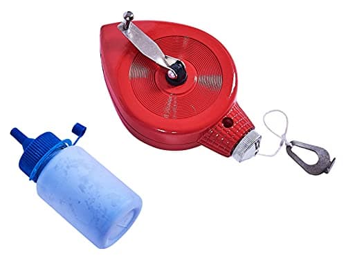 Image of Amtech 2-Piece Chalk Line Kit, 30 m Self-Chalking Reel with High-Visibility Powder, Lightweight Aluminium Body for Fast, Clean Marking