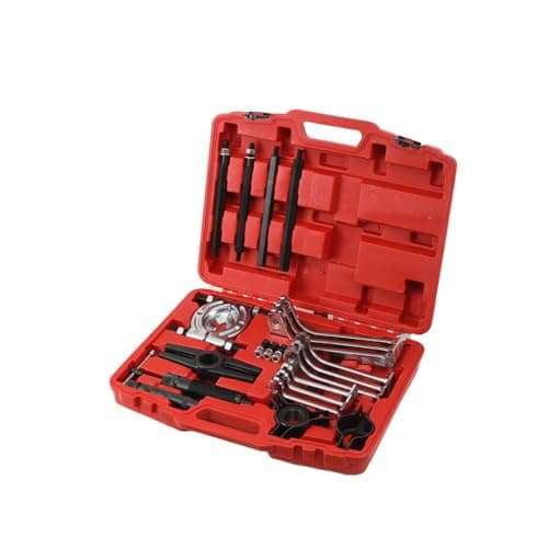 Image of Lfhelper Hydraulic Gear Bearing Puller Set - 10 Ton Capacity, Includes Hydraulic Ram, Gear & Bearing Removers, Twin & Triple Heads, 4" 6" 8" Legs for Agriculture, Machinery, Industrial Use