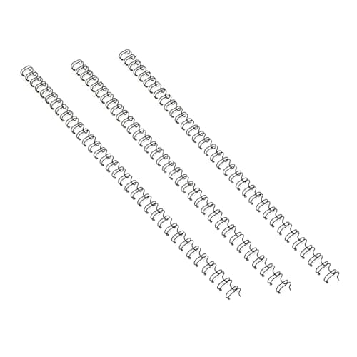 Image of BuroKalos Wire Binding Spines, 40 Sheets, 7.9 mm, 3:1 Pitch, Black, Pack of 100