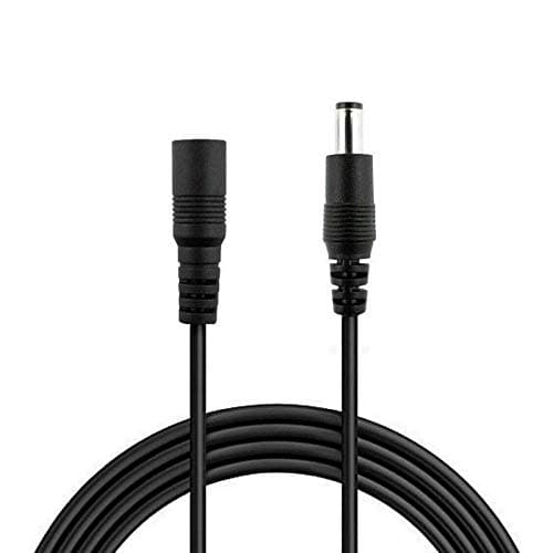 Image of Auroh CCTV 2.1 x 5.5mm DC 12V Power Extension Cable Black 3M/5M/10M Male to Female, Power Supply Adapter Extender Cord for CCTV Security Cameras, DVRs, LED Strips, Routers. (1 Meter)