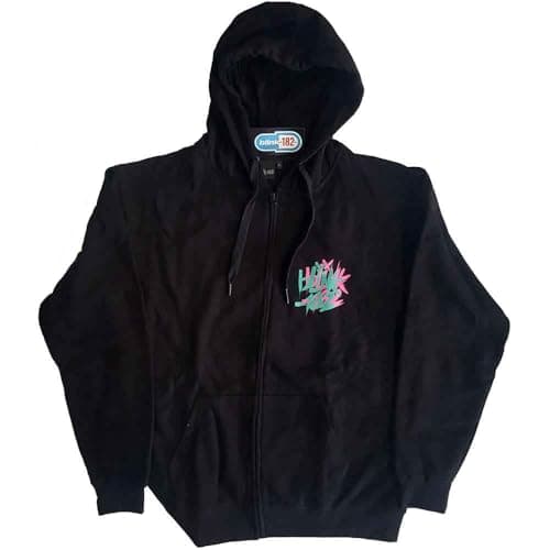 Image of Rock Off officially licensed products Blink-182 Double Six Arrow Official Unisex Hoodie Hooded Top (Medium) Black