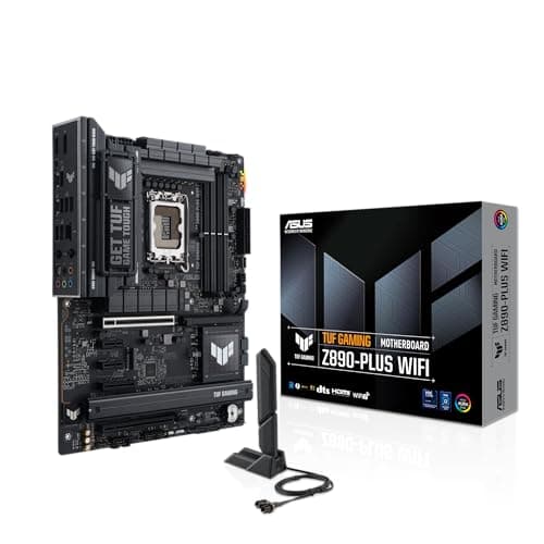 Image of ASUS TUF GAMING Z890-PLUS WIFI Intel ATX motherboard, 16+1+2+1(80A) power stages, DDR5, PCIe 5.0 w/ full support for next-gen GPUs,1xUSB4, front USB 20Gbps, 4 x M.2 slots, Wi-Fi 7, Intel 2.5 Gb