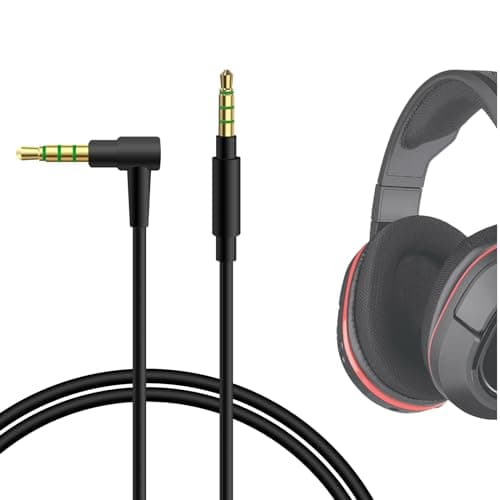 Image of GEEKRIA Gaming Headset Extension Cable, Compatible with Turtle Beach Elite Pro 2, Skullcandy Aviator 900 ANC, PS5 / Xbox Series Controller, and More 3.5mm Jack Devices (3.3 ft)