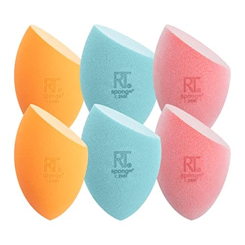 Image of Real Techniques Assorted Makeup Blending Sponges, Miracle Complexion, Miracle Powder, and Miracle Airblend Sponges, For Blending and Baking, Use With Foundation and Powder,6 Pack
