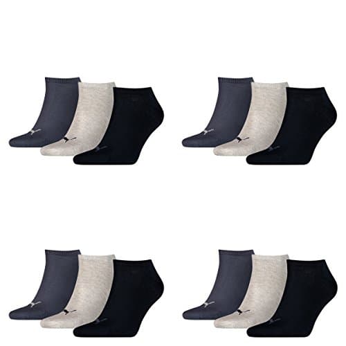 Image of 12 pair Puma Sneaker Invisible Socks Unisex Mens & Ladies, color:532 - navy/grey/nightshadow b, Socken & Strümpfe:47-49
