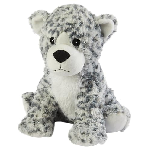 Image of Warmies Plush Snow Leopard Microwavable Weighted Teddy with French Lavender Scent, Hot or Cold for Cool Relaxation and Warm Relief