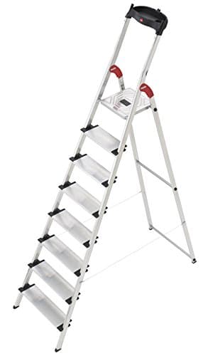 Image of Hailo 8040-801 Large 8-Tread Aluminum Deluxe Extra-Deep Comfort Steps