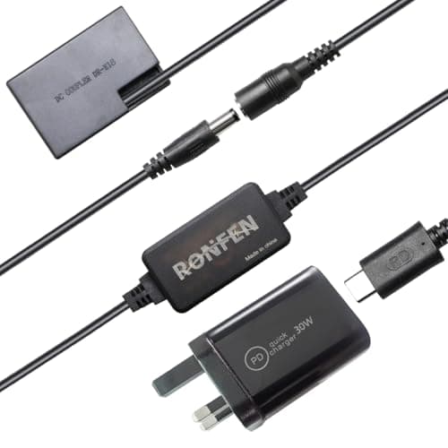 Image of RONFEN DR-E18 DC Coupler LP-E17 Dummy Battery USB-C Cable PD Adapter ACK-E18 AC Power Adapter for Canon EOS Rebel SL3 SL2 T8i T7i T6i T6s 77D RP 850D 800D 760D 750D 200D Fully Decoded