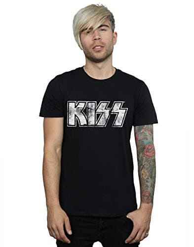 Image of Kiss Men's Vintage Logo T-Shirt Black XX-Large
