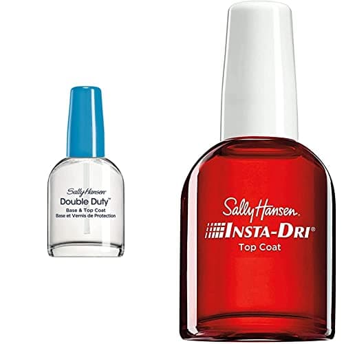 Image of Sally Hansen Double Duty Strengthening Base and Top Coat, 13.3ml & Insta-Dri Top Coat, 13.3ml