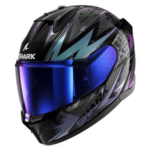 Image of SHARK, Full-Face Motorcycle Helmets D-SKWAL 3 BLAST-R Black Green Glitter KGX, L