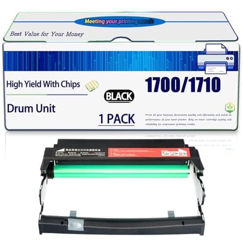 Image of PGLFG Compatible for Dell 1700/1710 Drum Unit Work for 1710n 1700 1700n 1710 Printers, High Yield 20000 Pages, with Chip (1 Pack Black)