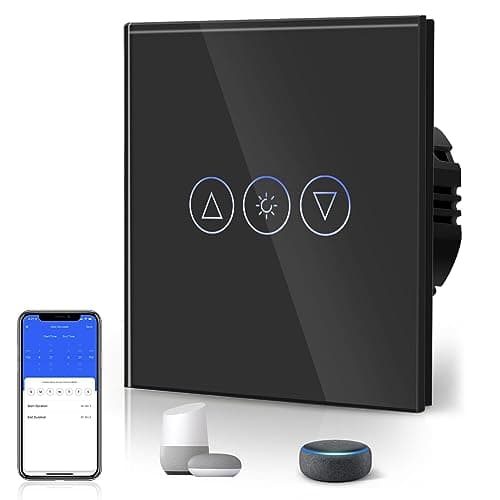 Image of BSEED Smart Dimmer Switch,Glass Touch Panel,LED Lights,Work with Alexa/Smart Life App Control,Neutral Wire RequiredWiFi Dimmer 1 Gang 1 Way,86mm Black