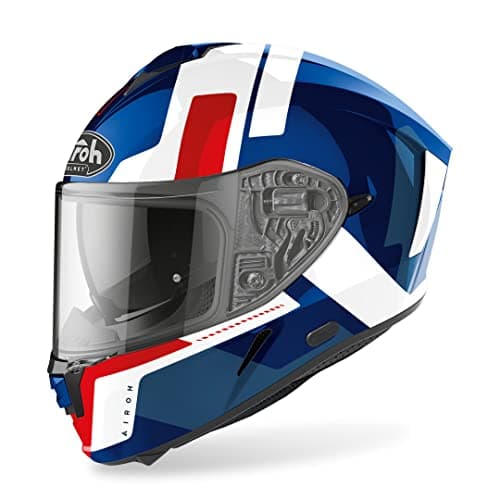 Image of Airoh Motorcycle Helmet Spark Shogun Blue/Red Gloss Xl