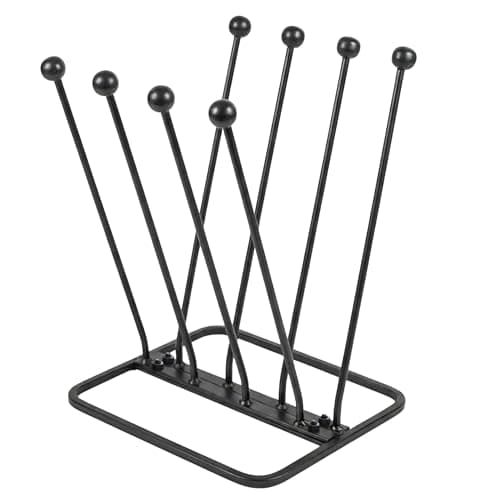 Image of ARSUK Welly Boot Rack - Metal Wellington Boots Stand Outdoor, Cast Iron and Rustproof Wellies Storage Racks & Holder - 2 Pair & 4 Pair Boot Rack
