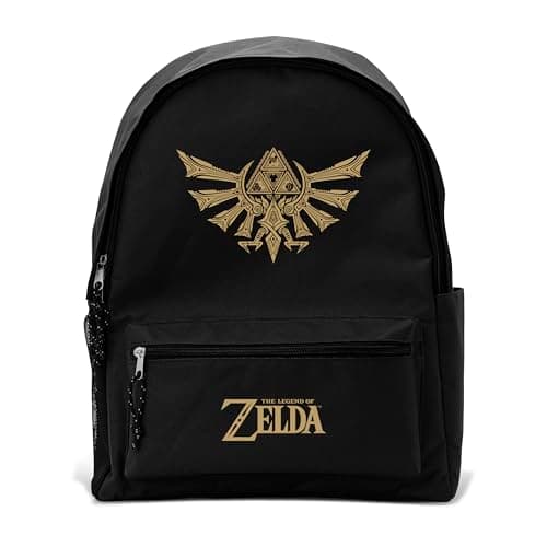 Image of ABYSTYLE The Legend of Zelda Hylian Backpack – Official Nintendo Product – Iconic Design – Gold Finish – Size 40 cm