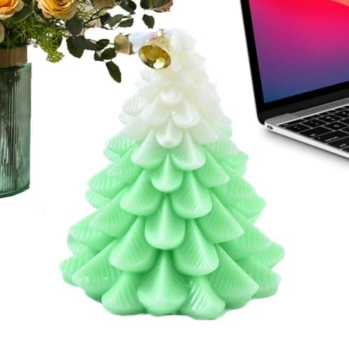 Image of Christmas Tree Candle - Tree Shaped Diffuser Decor - Candles for Home Scented | for Winter Christmas Halloween Party Wedding Household