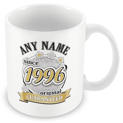 Image of MUGGZ Original 1996 (Age 30) Personalised Mug - Customised 30th Birthday Gift - Add Name - Gold