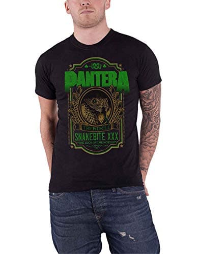 Image of Pantera T Shirt Snakebite XXX Label Trendkill Band Logo Official Mens Black S