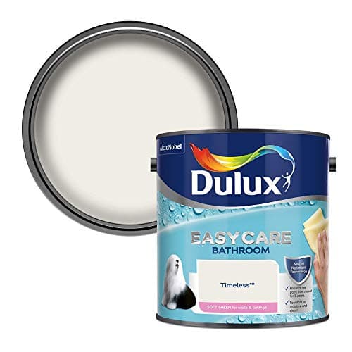 Image of Dulux Easycare Bathroom Soft Sheen Emulsion Paint for Walls and Ceilings - Timeless 2.5 litres