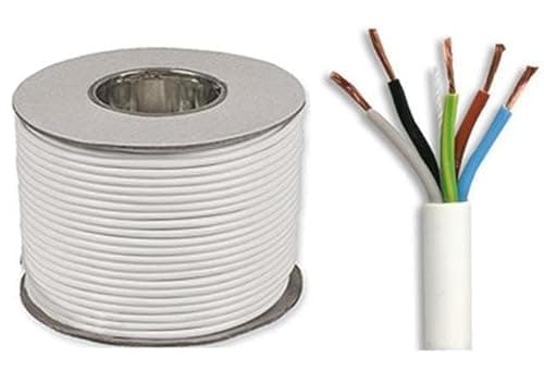 Image of 0.75mm 5 Core 3095Y (H05V2V2-F) Round Heat Resistant Flexible Cable flex Heating Control **SOLD PER MTR**