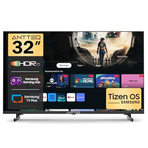 Image of Antteq 32 Inch Smart TV, 32" Tizen OS HD Television with Netflix Disney+ Gaming Hub Samsung TV Plus Dolby Audio, Small TV for Bedroom or Kitchen