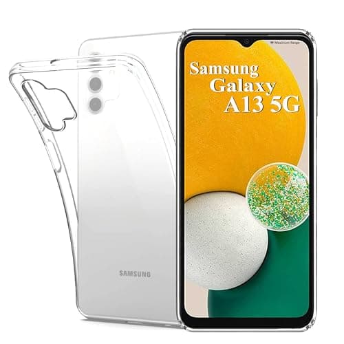 Image of MAXIMUM RANGE E-SELLERS For Samsung Galaxy A13 5G Case Clear [Anti-Yellowing] Anti-Scratch Transparent and Soft Edge [Military Grade Drop Protection] Shockproof Phone Cover - Crystal Clear