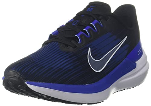 Image of NIKE DD6203-004 Air Winflo 9 Sneaker Adult Black/White-Old Royal-Racer Blue 6