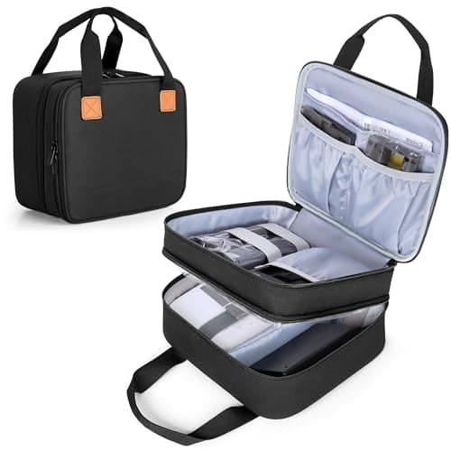 Image of Luxja Photo Printer Case Compatible with Canon SELPHY CP1500 / CP1300 / CP1200, Photo Printer Bag with Accessory Pockets, Black