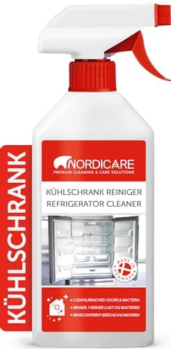 Image of Nordicare Hygienic Fridge Cleaner Spray - Interior Refrigerator Cleanser - Removes Residue, Dirts and Odour - Streak Free Shine Results, Fresher Food for Longer - Made In Denmark (500ml)