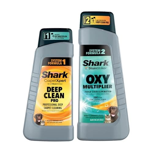 Image of Shark StainStriker Cleaning Solution Bundle, 946ml StainStriker Oxy Multiplier Refill and 473ml CarpetXpert Deep Clean Pro Refill, for use with Shark PX200UK series, XSKCHMBNDLUKT