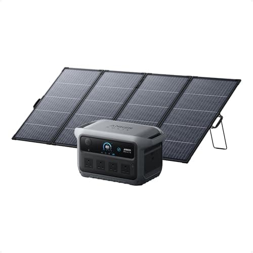 Image of Anker SOLIX C2000 Gen 2 Portable Power Station with 400W Solar Panel, 2,400W (Peak 4,000W) Solar Generator, Full Charge in 58 Min, 2,048Wh LiFePO4 Battery for Camping, Power Outages, and Home Backup