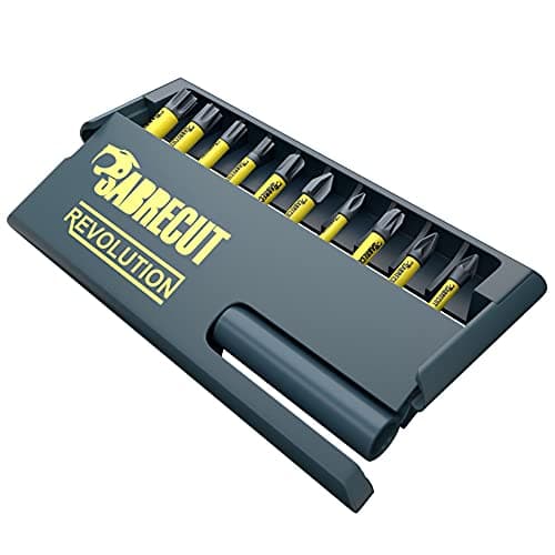 Image of 11 x SabreCut SCRKB11MX Professional Magnetic 32mm PZ1 PZ2 PZ3 PH1 PH2 PH3 T20 T25 T30 T40 Pozi Pozidriv Phillips Torx Impact Bits and 60mm Bit Holder in Storage Box